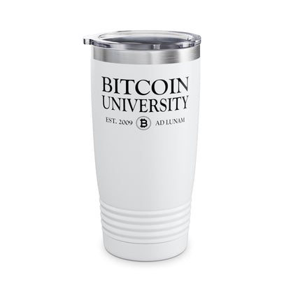 Bitcoin University To The Moon, Funny Vintage Distressed BTC Tumbler For Men Women Tumbler