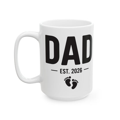 Funny Dad Est 2026 To Be Gifts First Time Dad New Daddy Coffee Mug For Men