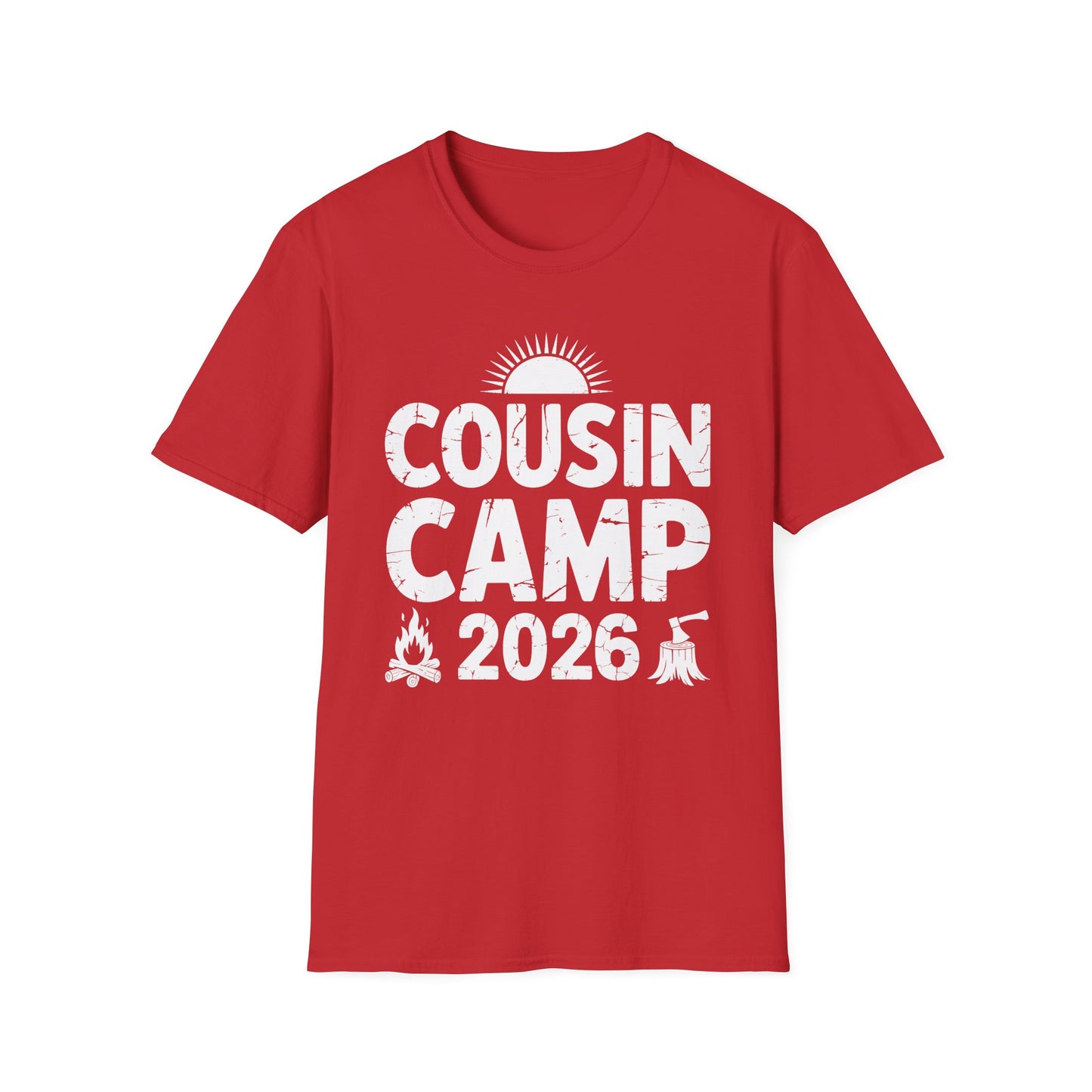 Cousin Camp 2026 Camping Campfire Summer Vacation Family T-Shirt