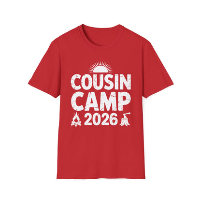 Cousin Camp 2026 Camping Campfire Summer Vacation Family T-Shirt
