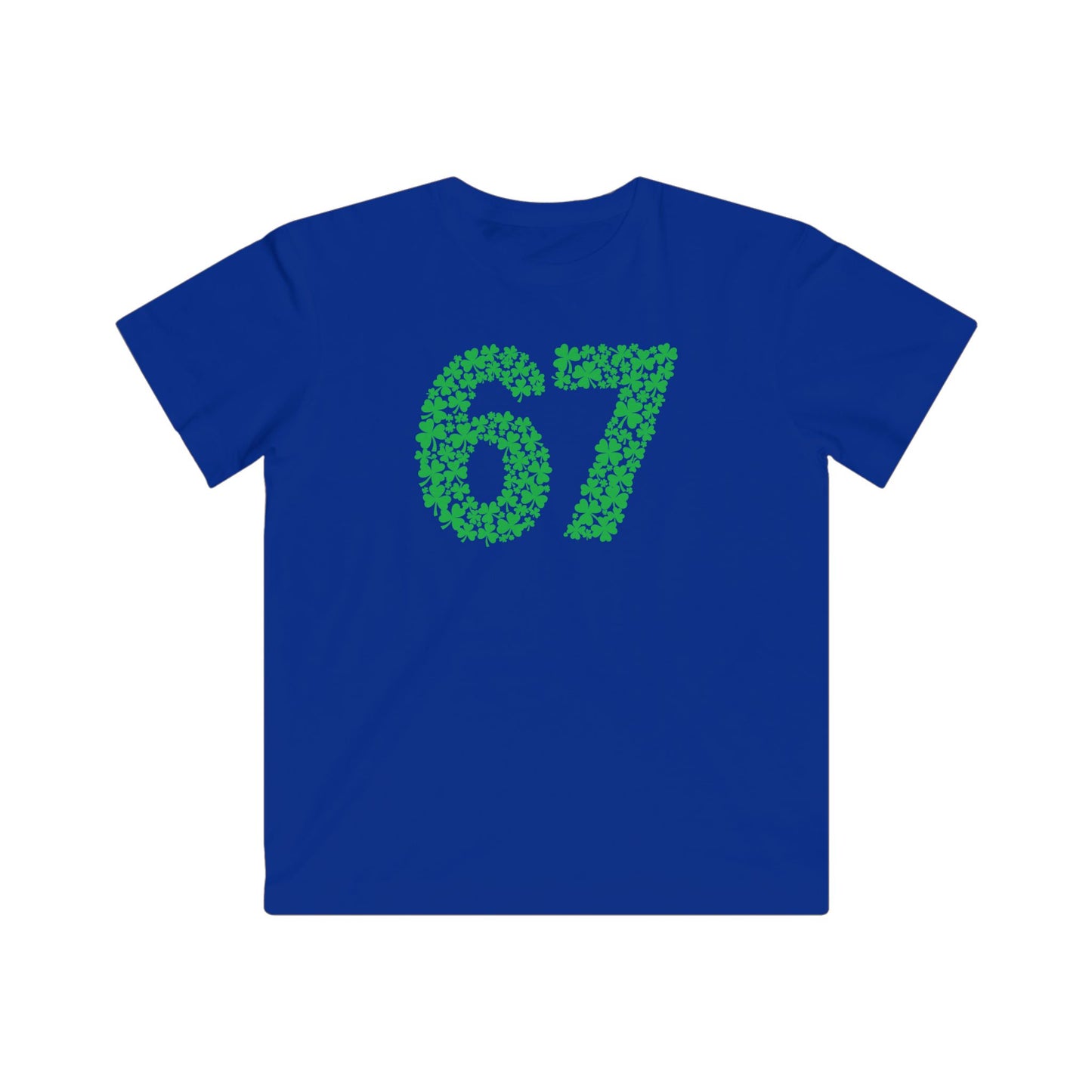 Six Seven Meme 67 St Patrick's Day Shamrocks Kids T-Shirt