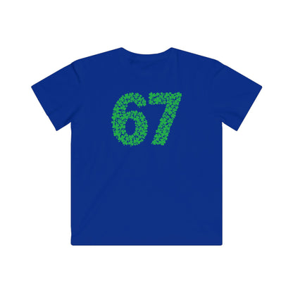 Six Seven Meme 67 St Patrick's Day Shamrocks Kids T-Shirt