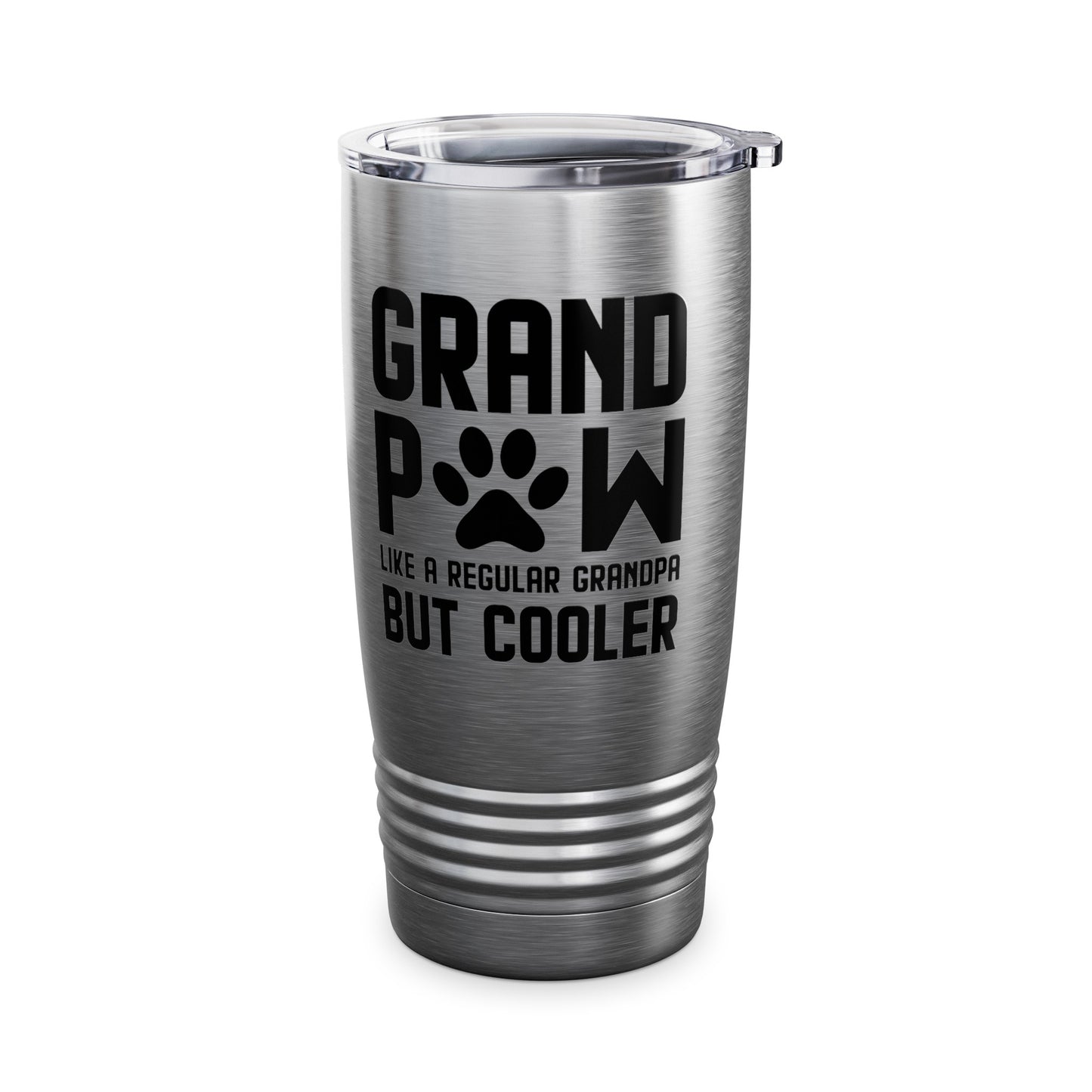 Funny Grandpaw Like Regular Grandpa But Cooler Fathers Day Dog Lovers Paw Grandpa Tumbler For Men Travelers