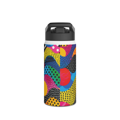 Pop Art Punch Vibrant Pattern Stainless Steel Water Bottle with Twist-on Lid and Double-Wall Vacuum Insulation