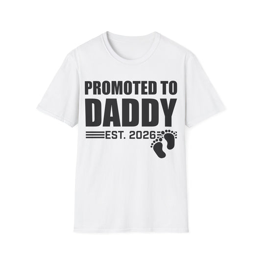 Mens Promoted To Daddy 2026 Pregnancy Announcement Gift T-Shirt