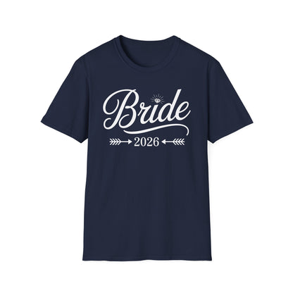 Bride Est 2026 Married Wedding Bridal Party Bachelorette T-Shirt For Women