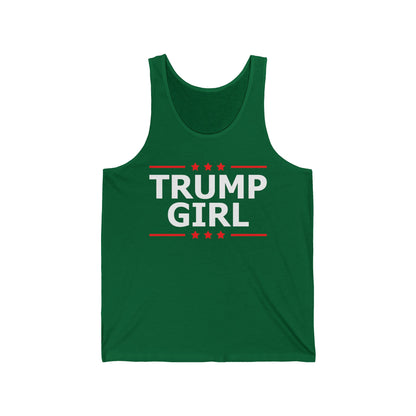 Cute Trump Girl Republican US Flag 2024 Vintage Vote Tank Top