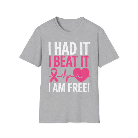 Funny I Had It I Beat It I Am Free Breast Cancer Survivor T-Shirt For Men Women