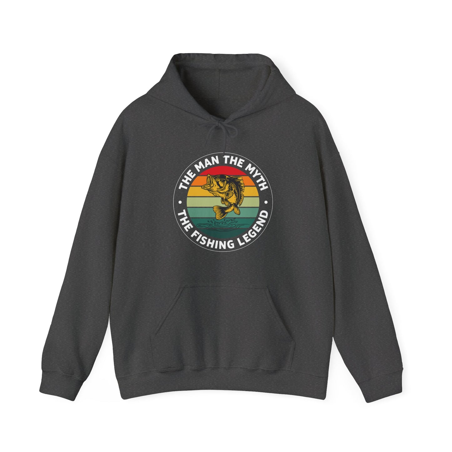 Men's Dad Man The Myth The Fishing Legend Fisherman Vintage Bass Fishing Hoodie For Men Women