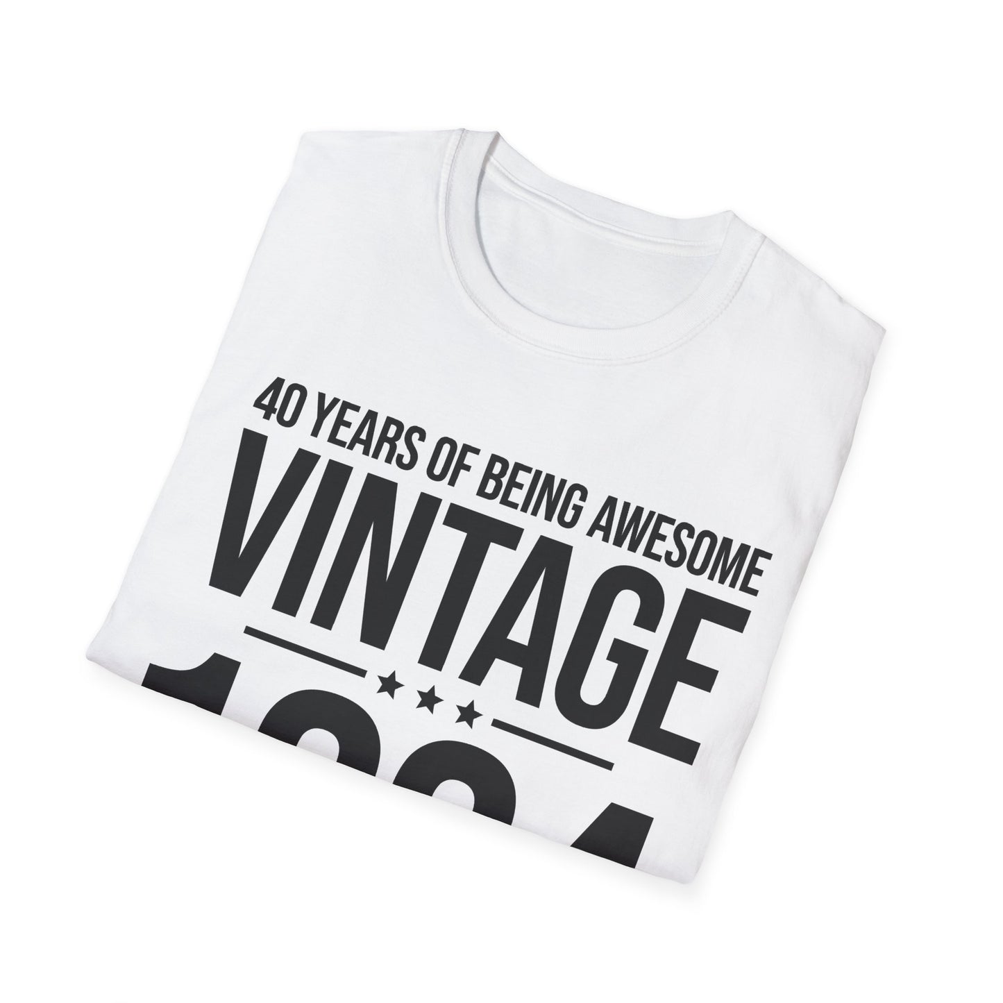 40 Year Old Gifts Vintage 1984 40 Years Awesome 40th Birthday T-Shirt