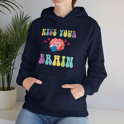 Funny Back To School Kiss Your Brain Cute Teacher Appreciation Hoodie For Men Women Hoodie