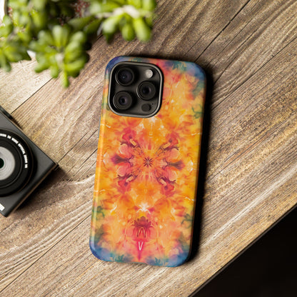 Tie-Dye Dream Pattern iPhone 13 14 15 16 Pro Max Plus Case Wireless Charging Compatible Tough Cases Protection, Magnetic Phone Case for iPhone Classic Series