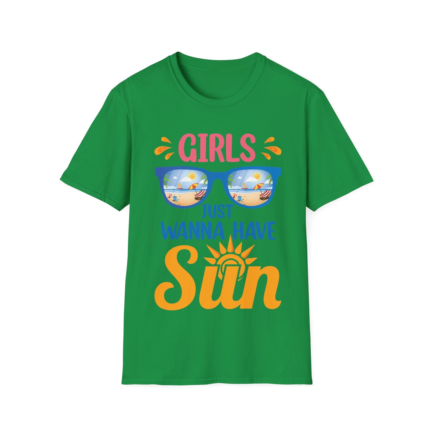 Funny Summer Girls Just Wanna Have Sun Beach Vacation T-Shirt For Women