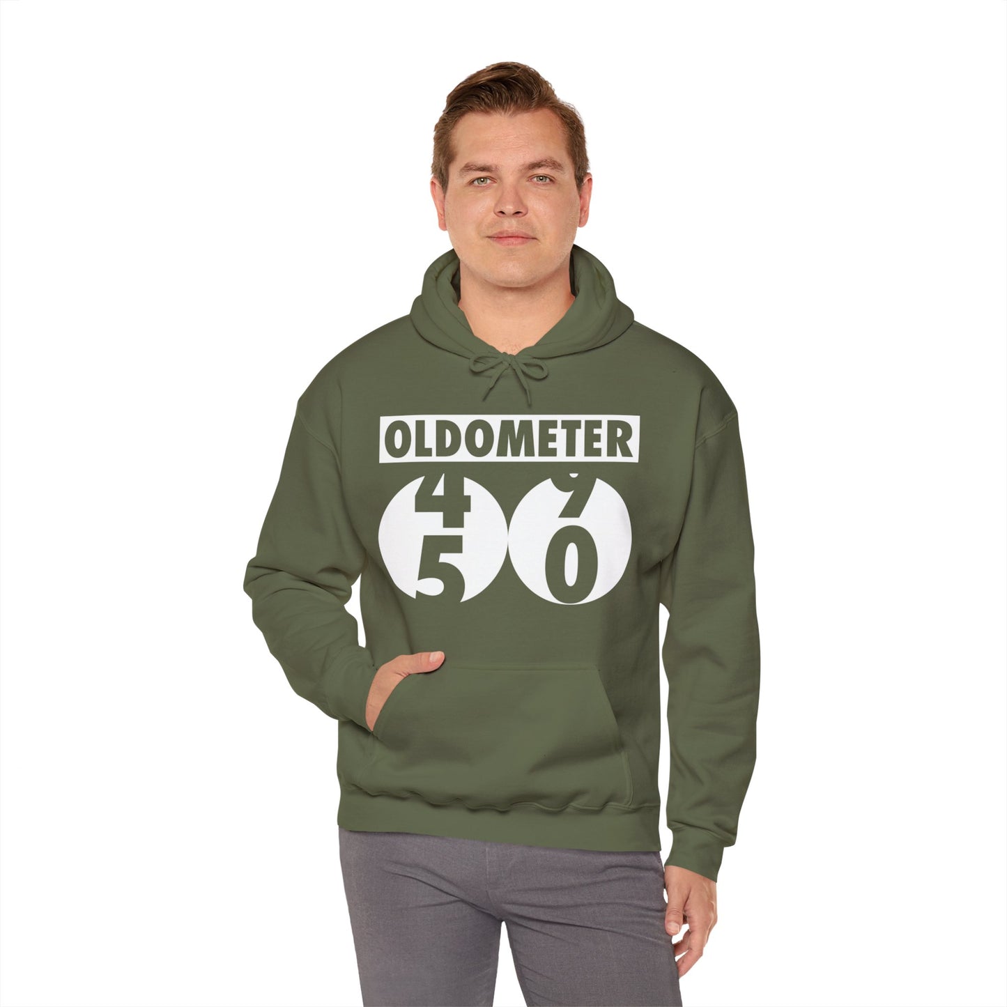 Funny Oldometer Odometer 50th Birthday Gift 50 yrs Old Joke Hoodie For Men Women Hoodie