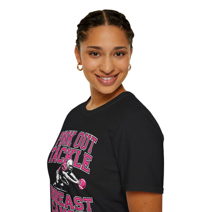 Funny Pink Out Tackle Breast Cancer Awareness American Football T-Shirt For Men Women