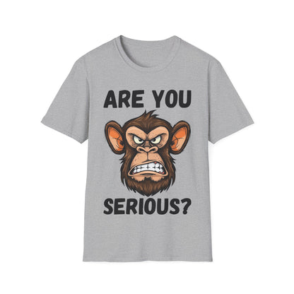 Humor are You Serious Grumpy Funny Monkey Meme T-Shirt