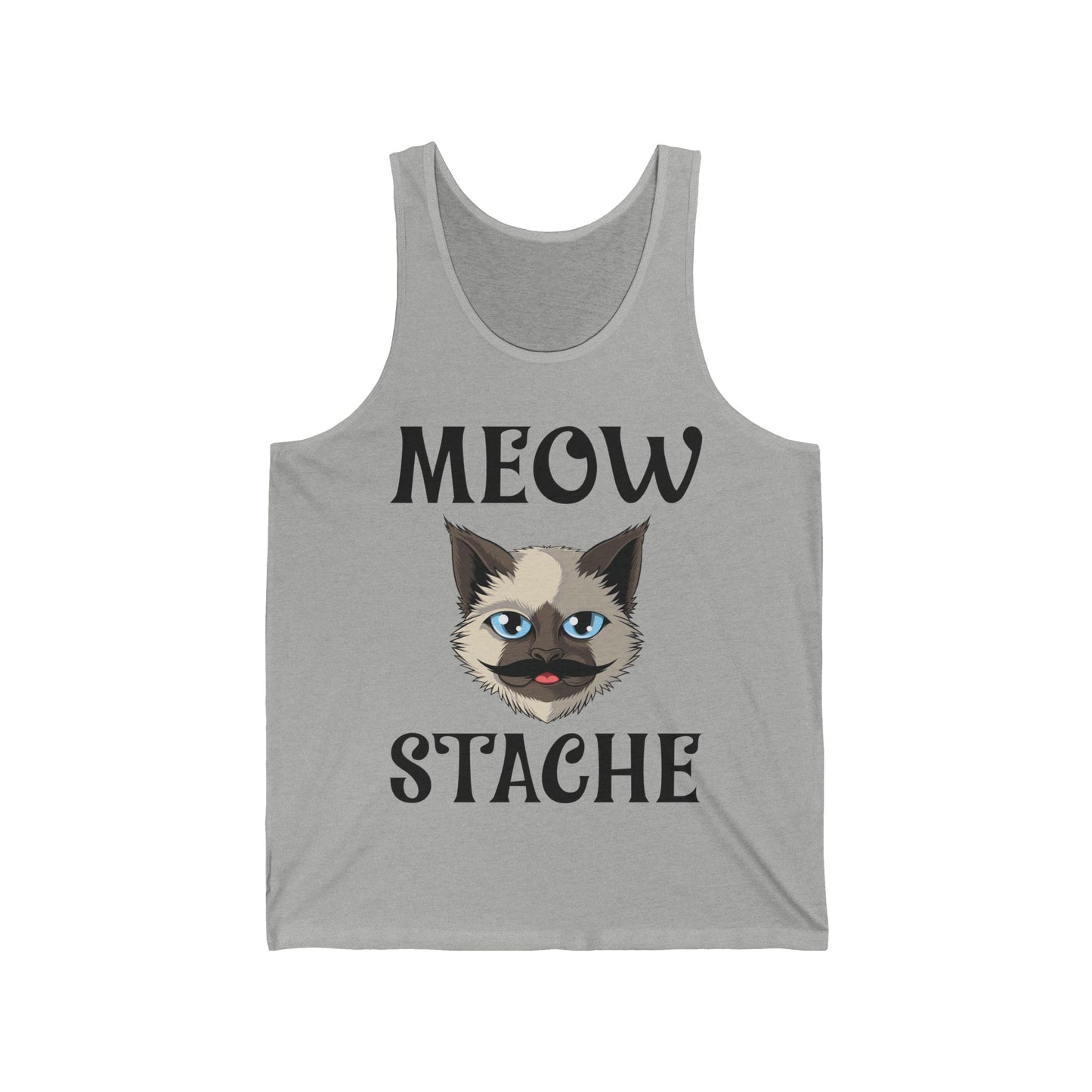 Meowstache Cat Mustache Moustache Beard Bearded Kitten Lovers Tank Top For Men Women Tank Top