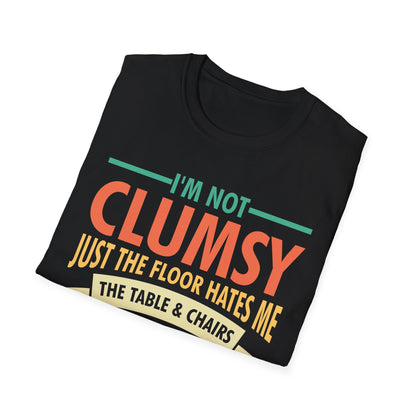 Funny Clumsy T-Shirts I'm Not Clumsy Hilarious Retro Vintage T-Shirt