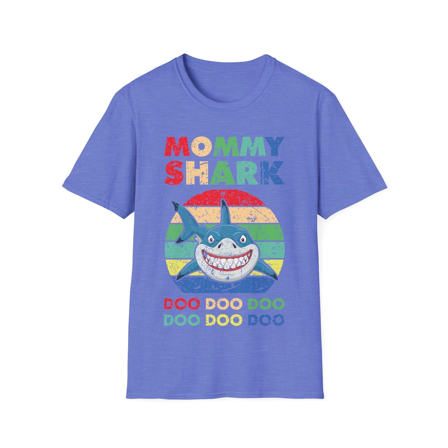 Funny Mommy Shark Vintage Doo Doo Doo Mothers Day Birthday Gift Tee T-Shirt Women