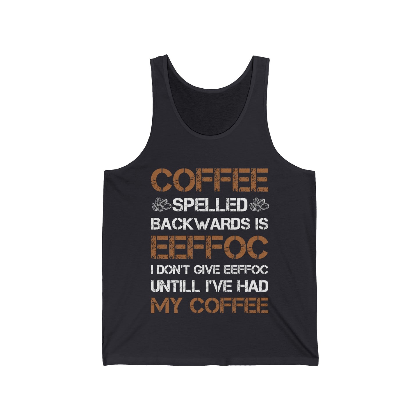 Funny Coffee Spelled Backwards Eeffoc Eeffoc Coffee Lovers Tee Tank Tops For Men Women