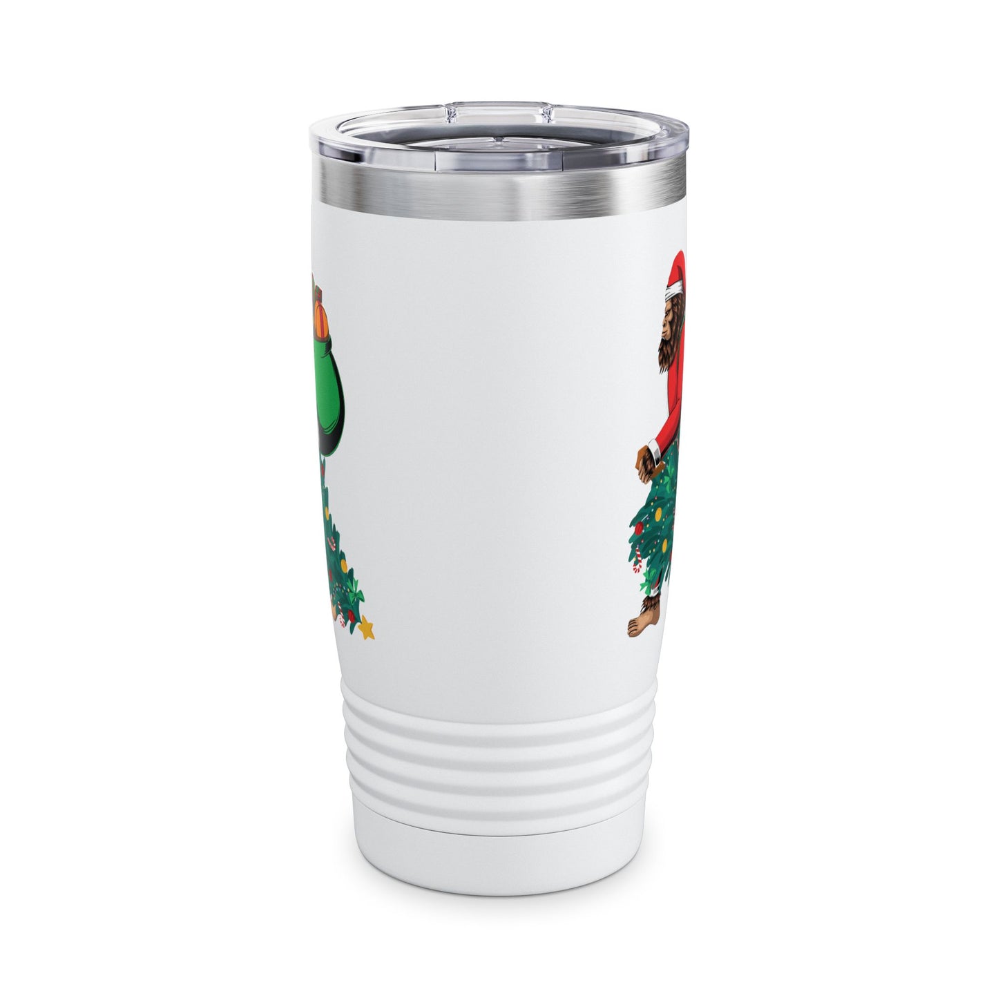 Bigfoot Santa Christmas Tree Lights Gifts Funny Xmas Sasquatch Tumbler For Men Women Tumbler