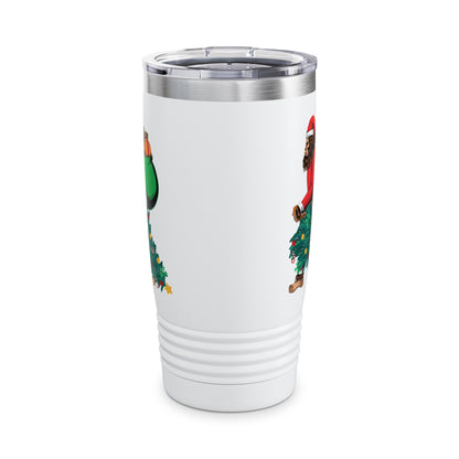 Bigfoot Santa Christmas Tree Lights Gifts Funny Xmas Sasquatch Tumbler For Men Women Tumbler