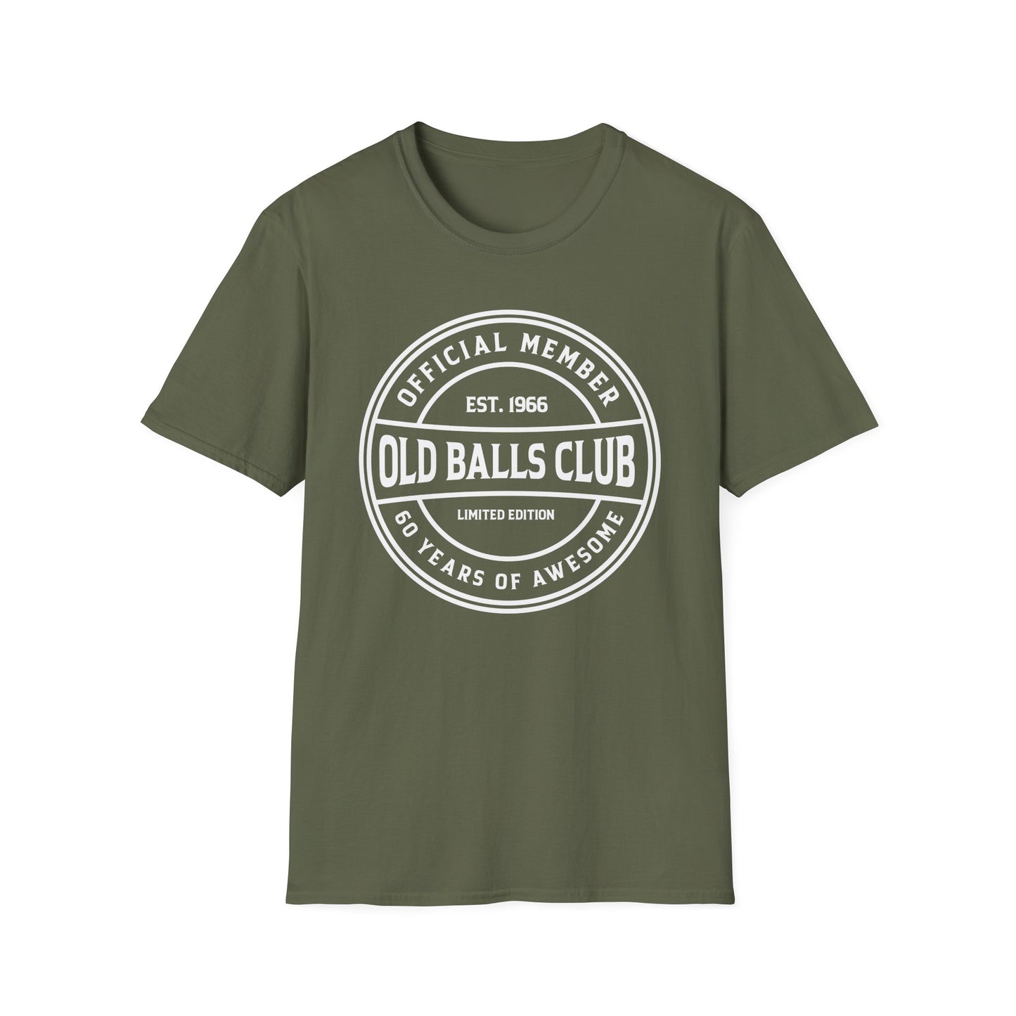 Mens Old Balls Club 60 Years Awesome Sixty 60th Birthday Farthers Day T-Shirt