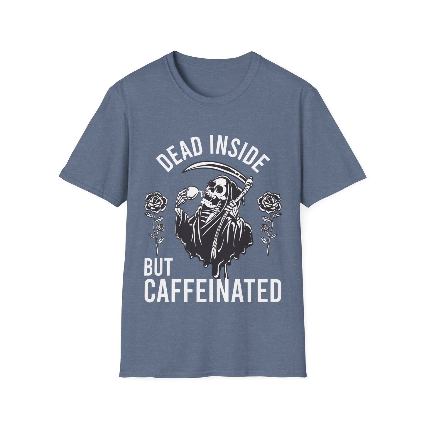 Funny Dead Inside But Caffeinated Skeleton Coffee Lover Drink Morning T-Shirt