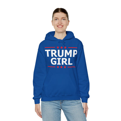 Cute Trump Girl Republican US Flag 2024 Vintage Vote Hoodie