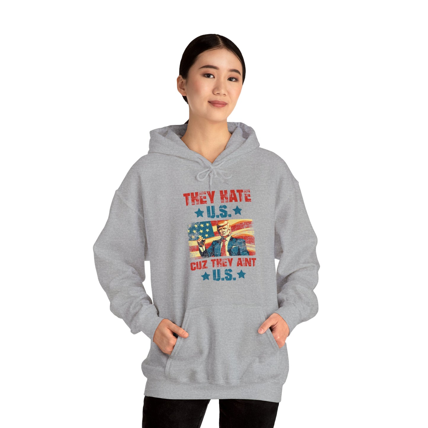 They Hate Us Cuz They Ain't Us Funny Trump 4th Of July 2024 Hoodie For Men Women Hoodie