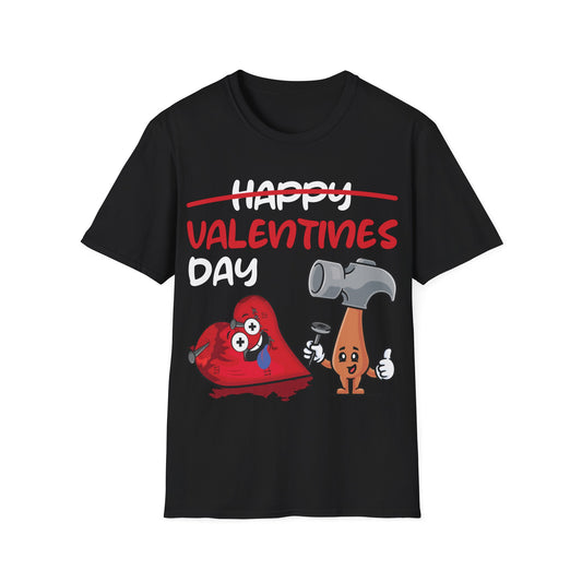 Funny Anti Valentines Day Gift Carpentor Cupid Heart Hammer Nails T-Shirt For Men Women T-Shirt