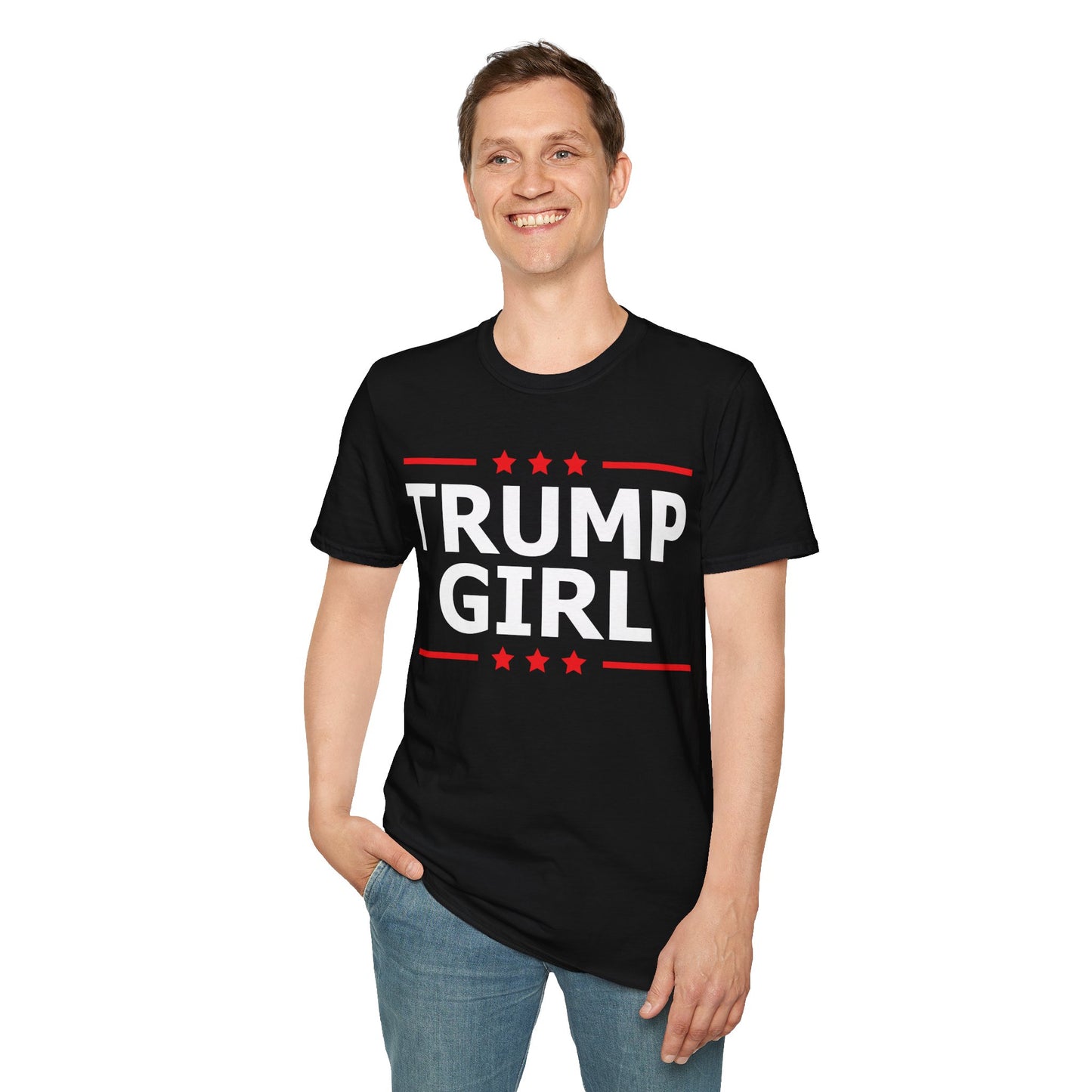 Cute Trump Girl Republican US Flag 2024 Vintage Vote T-Shirt