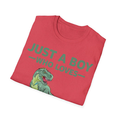 Just a Boy Who Loves Dinosaurs T-rex Schoolboys Paleontologist T-Shirt