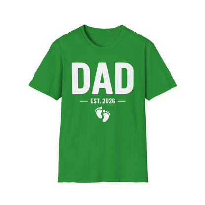Funny Dad Est 2026 To Be Gifts First Time Dad New Daddy T-Shirt For Men