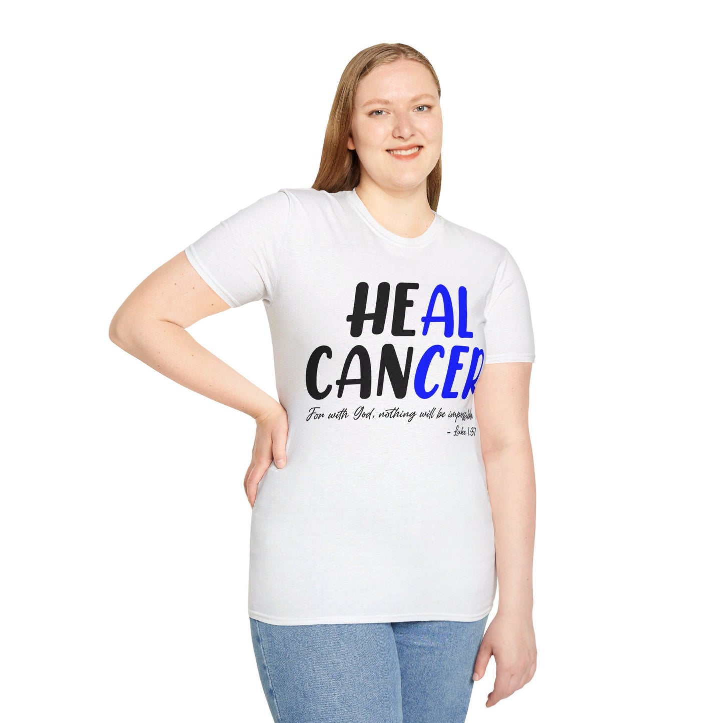 Colon Cancer Faith Bible Verse CRC Awareness Support Heal Family T-Shirt For Men Women