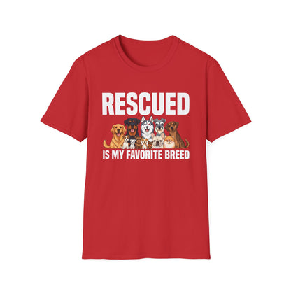 Rescued is My Favorite Breed Animal Rescue T-Shirt