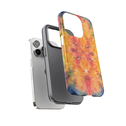 Tie-Dye Dream Pattern iPhone 13 14 15 16 Pro Max Plus Case Wireless Charging Compatible Tough Cases Protection, Magnetic Phone Case for iPhone Classic Series