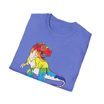 Allysaurus Dinosaur In Rainbow Flag For Ally LGBT Pride Gift T-Shirt