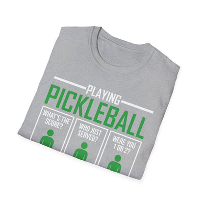 Funny Playing Pickleball Improves Memory Dink Player T-Shirt for Men Women