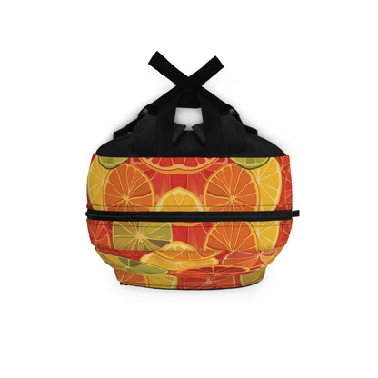 Citrus Burst Pattern Backpacks for Men Women Kids School Travel, Capacity School Backpacks