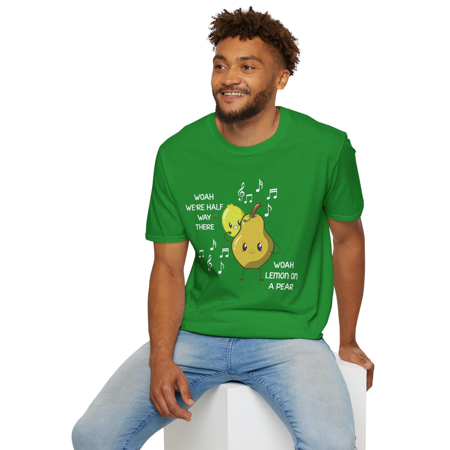 Funny Woah Lemon On A Pear Meme Unisex Softstyle T-Shirt for Teacher Foodie Travelers