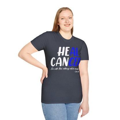 Colon Cancer Faith Bible Verse CRC Awareness Support Heal Family T-Shirt For Men Women