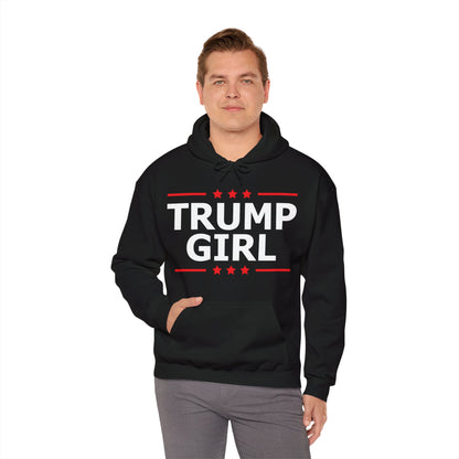 Cute Trump Girl Republican US Flag 2024 Vintage Vote Hoodie