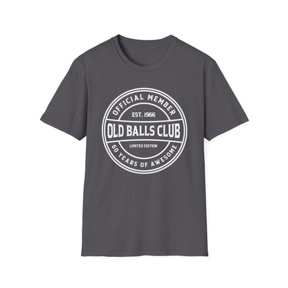 Mens Old Balls Club 60 Years Awesome Sixty 60th Birthday Farthers Day T-Shirt