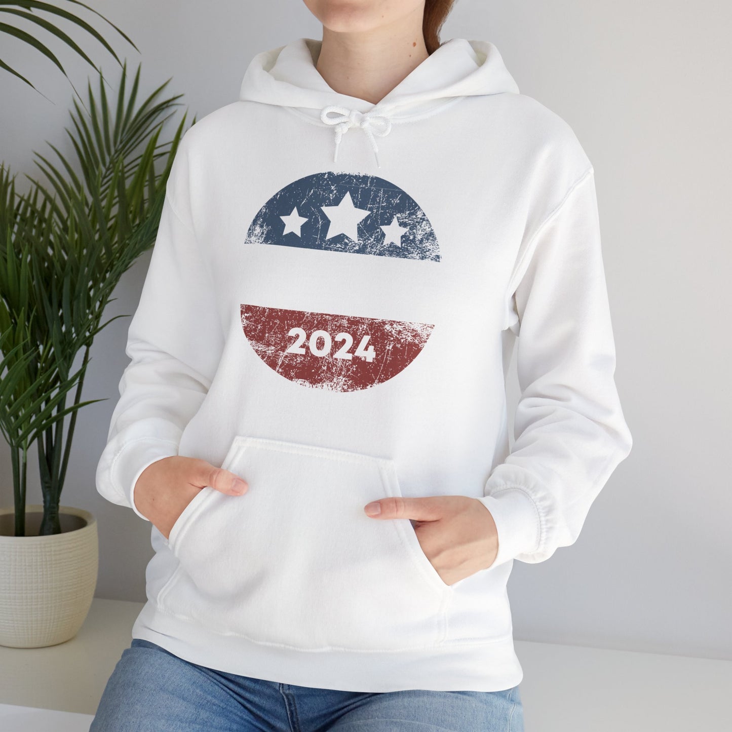 Trump 2024 Retro Campaign Button Re Elect President Trump Hoodie For Men Women Hoodie