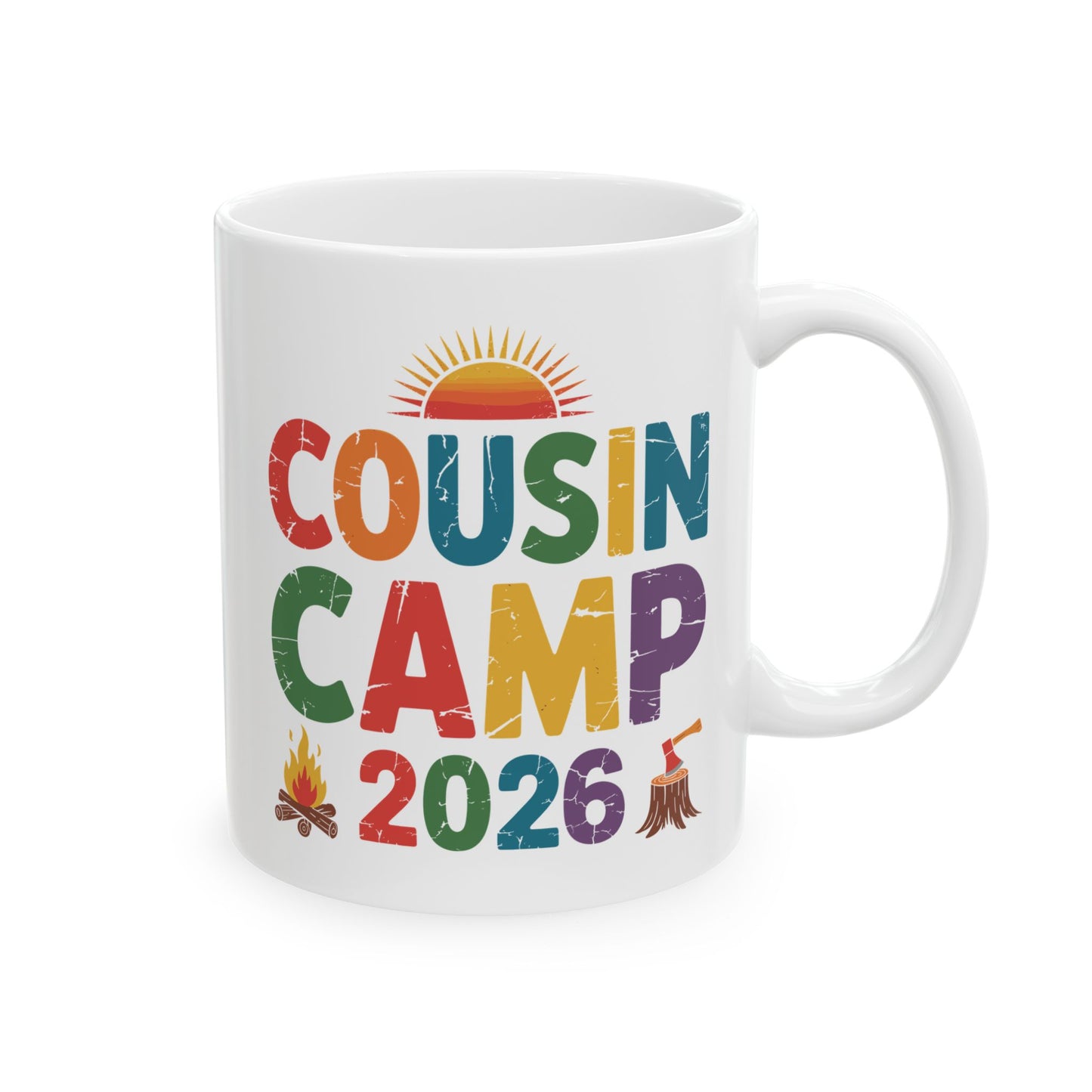Cousin Camp 2026 Camping Campfire Summer Vacation Family Coffee Mug