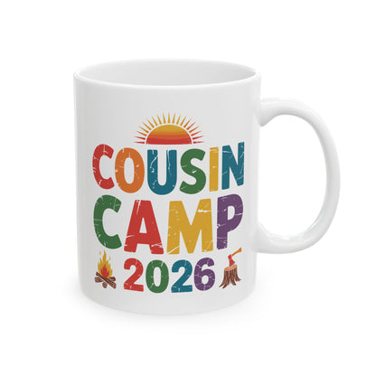 Cousin Camp 2026 Camping Campfire Summer Vacation Family Coffee Mug
