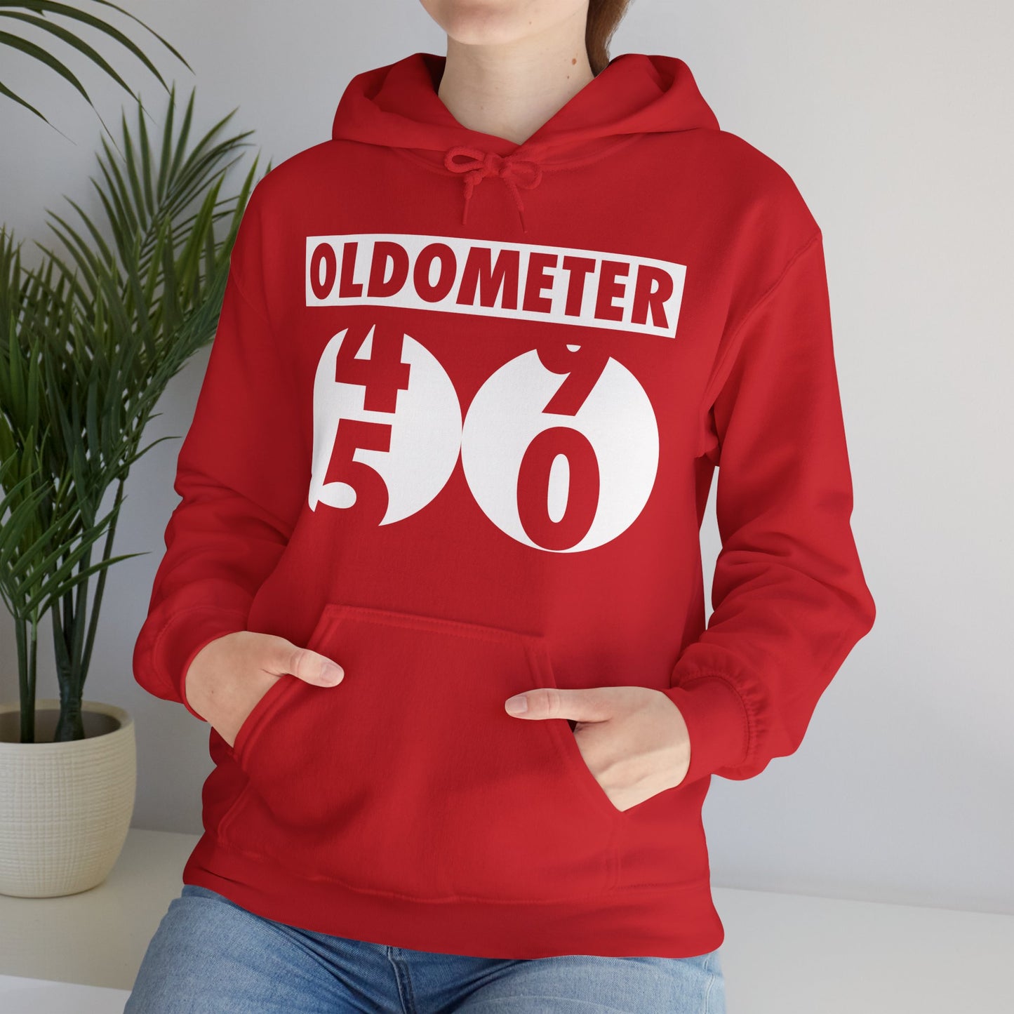 Funny Oldometer Odometer 50th Birthday Gift 50 yrs Old Joke Hoodie For Men Women Hoodie