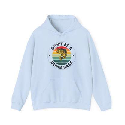 Funny Bass Fishing Don't Be A Dumb Bass Retro Mens Fishing Hoodie