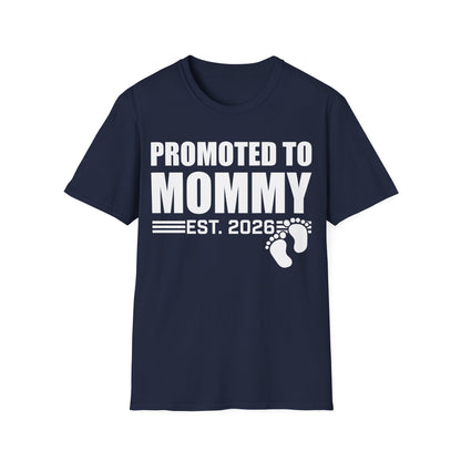 Promoted To Mommy 2026 Pregnancy Announcement Mothers Day Mom To Be T-shirt